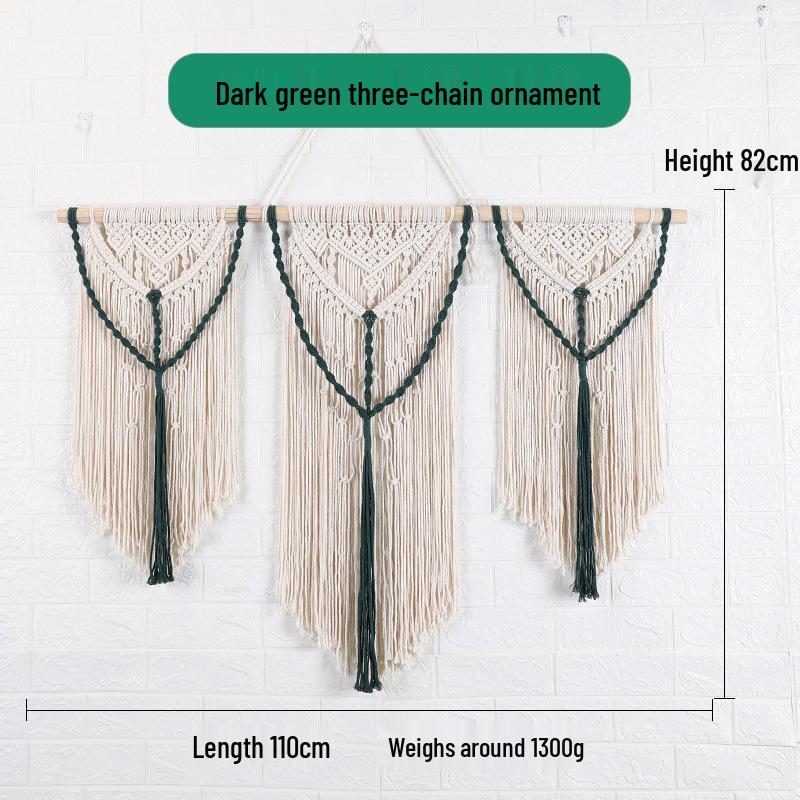 Europäische Böhmische Gewebte Baumwollseil Wandteppich mit Quasten – DIY Heim Wandbehang Dekoration.