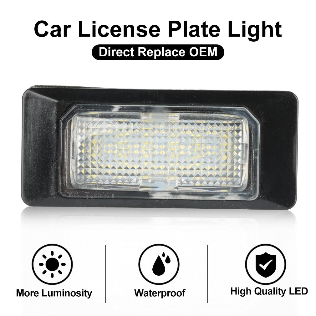 2 piezas Luces LED para Matrícula de Coche Para A1 A6 C7 A7 TT para Volkswagen VW Golf 6 Passat B6 B7 Polo 4D Jetta MK6 Touran Touareg