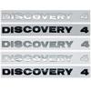 Discovery 4 Car Logo Emblem Badge - Round Letter Font Sticker for Hood/Trunk - Chrome Silver/Black/Gray Styling Accessory