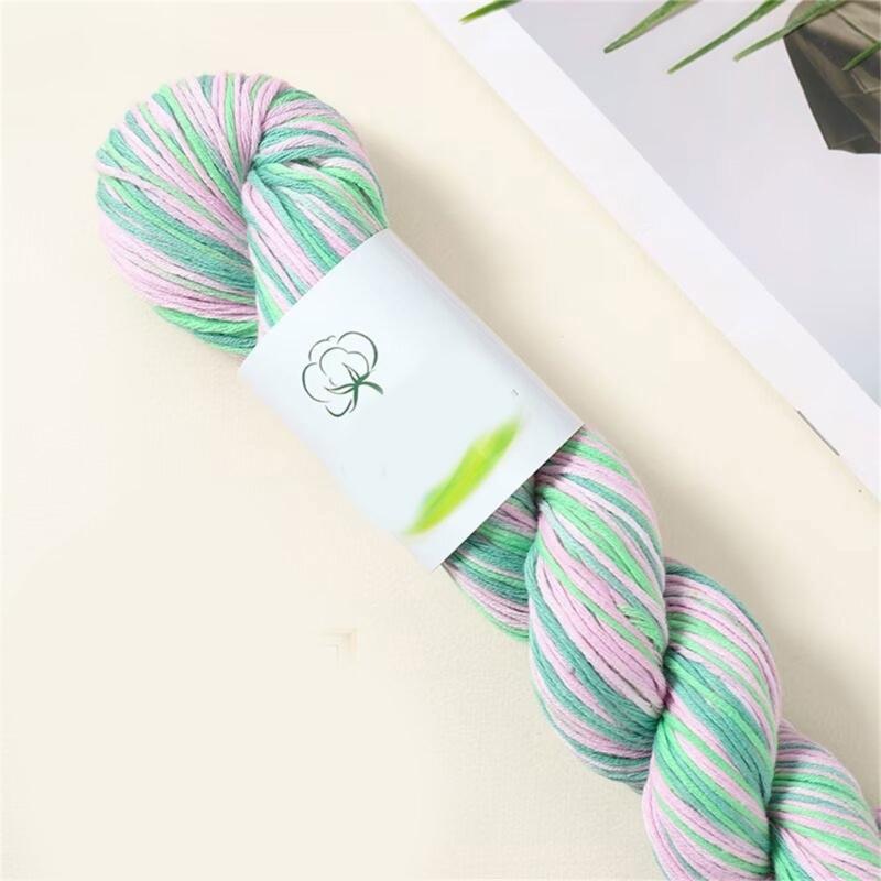 Multipurpose Cotton Knitting Yarn Hand Dyed Soft Natural Dyes for Scarves Hat Decoration Projects Easy to Handle