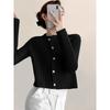 Early Spring Gentle Autumn Top Women's Candy-colored Twist Sweater Cardigan Short Knitted Jacket