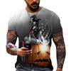 Wholesale of 3D digital printed short sleeved top Halloween witch short T-shirt