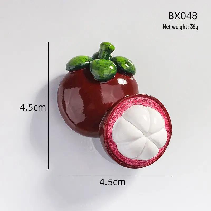 2024 3D Fruit Refrigerator Magnet: Creative Resin Decor & Cute Food Toy