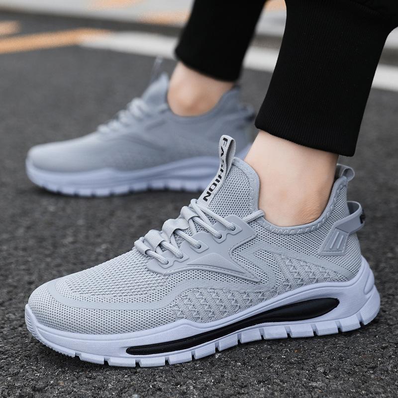 Manufacturer Student Comfortable Running Shoes Summer 2025 New Fly-woven Mesh Breathable Large Size Men's Shoes Sports Shoes