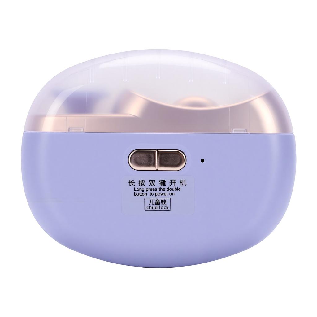 Electric Nail Grinder Dual Head Nail File Automatic Polishing Nail Grinder for Kids Adults Purple