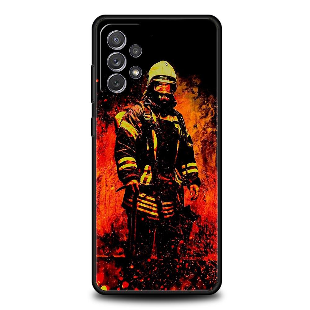 

Firefighter Heroes Fireman Phone Case for Samsung Galaxy A51 A71 A21S A12 A11 A31 A52 A41 A32 A23 A33 A53 A73 A03S A13 5G Cover Samsung A51