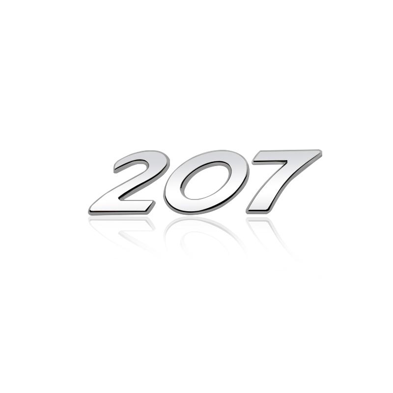 3D Metal Sticker 207 CC RC Emblem Decoration Rear Trunk stickers For s333 Car Styling 333s