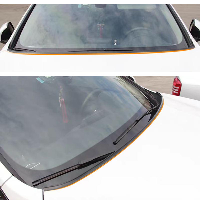 1.8m Car Rubber Seal Spoiler Strip Auto Front Rear Windshield Spoiler Front Window Hood Sealing Trim Auto Windshield Accessories