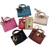 Fashion Tassel Ostrich Pattern Mini Handbag & Key Holder