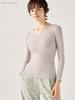 Uniqlo Japan Ultra Warm Heattech Cashmere Blend Ribbed Crewneck Tee