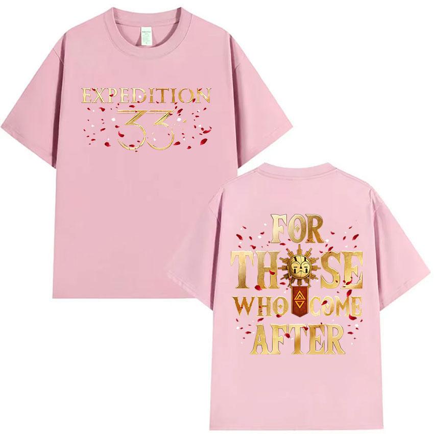 Game Clair Obscur Expeditio 33 for Those Who Come After Print T Shirts Men Women Vintage Fashion Oversized Casual Cotton TShirt