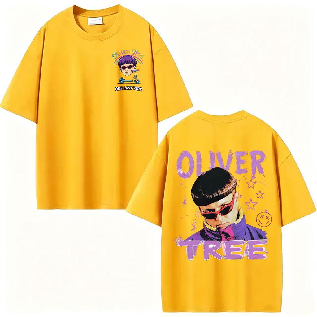 Oliver Tree One Last Ride Y2k Regalo per Fan Maglietta Unisex Abbigliamento Moda Harajuku Hip Hop T-shirt Top Estivi 100% Cotone Maglietta