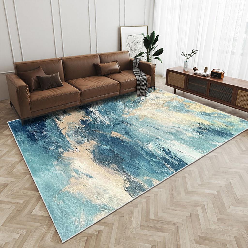 Nordic Abstract Style Carpet In The Living Room Washable Lounge Non-slip Floor Mats Large Area Bedroom Decor Rugs Customizable