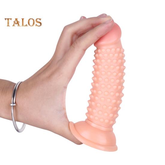 Anal Plug Strong Suction Cup Dildo Soft And Sensual Simulation Bump Design Penis Thrusting Sex Dildo Female Supply