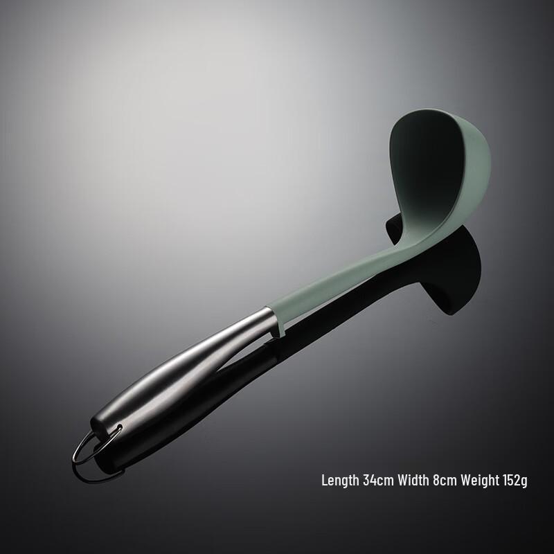 Qianxing Silicone Porridge Spoon with Stainless Steel Handle