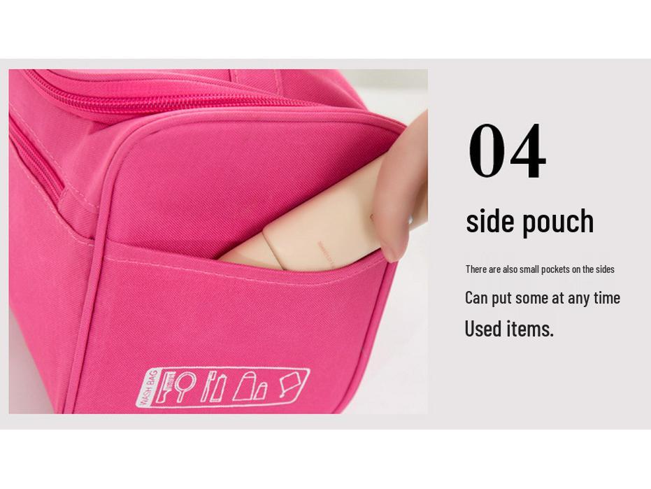 Borsa da toilette Oxford impermeabile di grande capacità con gancio