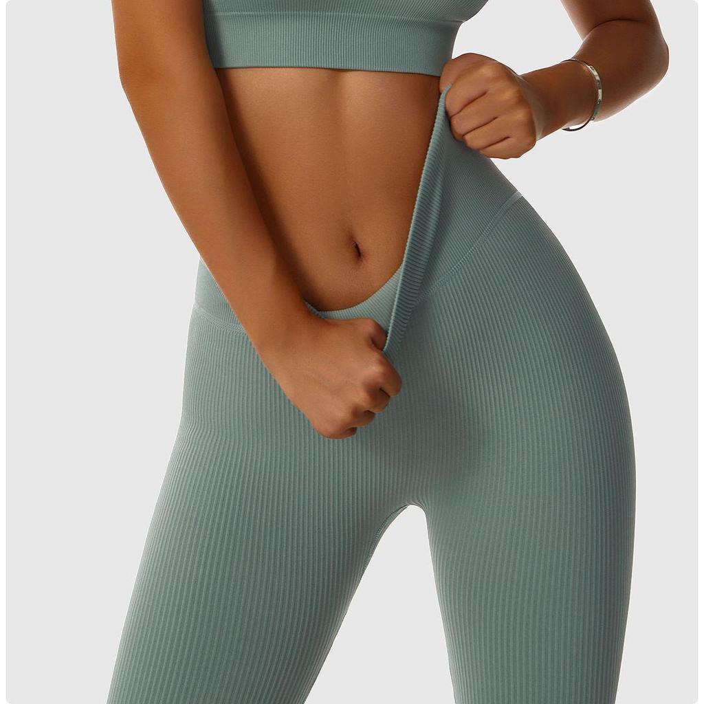 Women's High Waist Seamless Yoga Shorts - 9-Point, Elastic, Hip-Lifting Fitness Pants