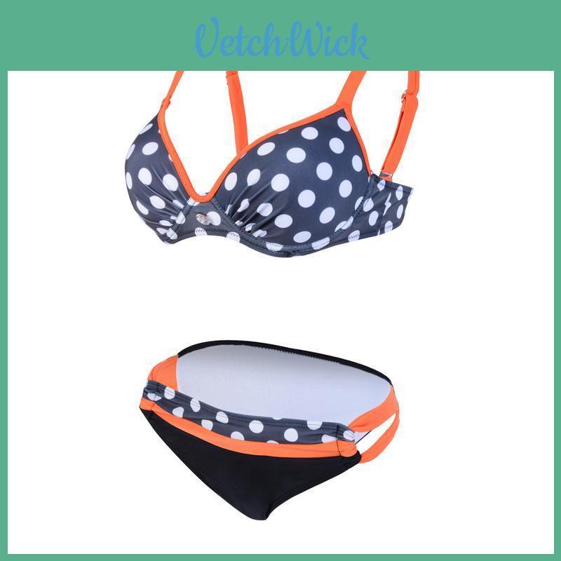Trendy 2018 Fashion Bikinis Set For Women With Push-up Padded Design And Polka Dots