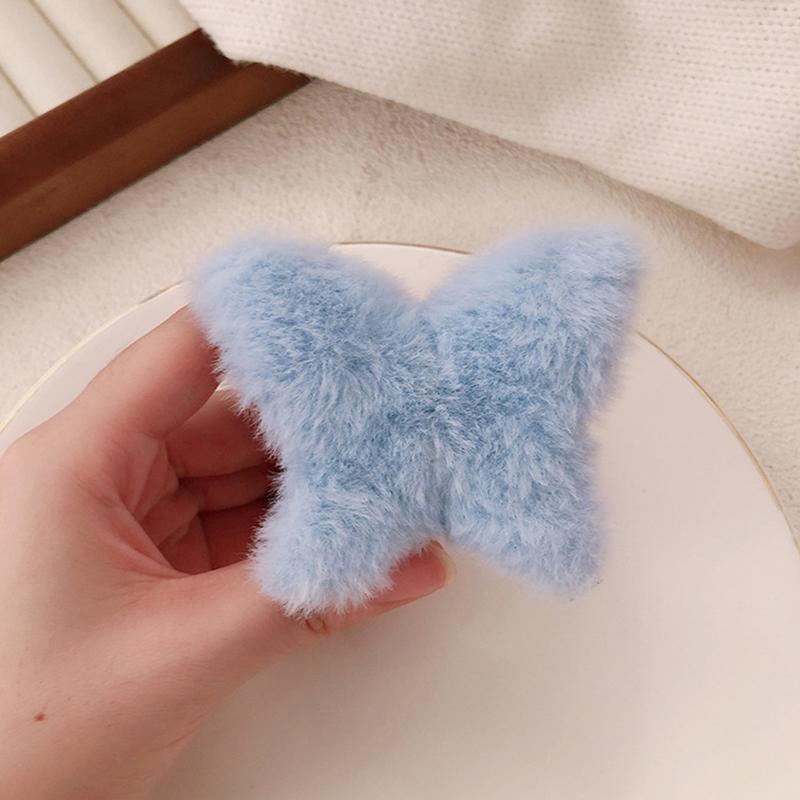 Roztomilý podzimní zimní plyšový motýlek klip na žraloka univerzální velká spona pro ženy dívky sladké vlasy doplňky dárky