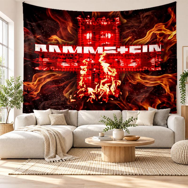 Rammstein Wall Tapestry, Soft Fabric Wall Hanging, Decorative Backdrop For Bedroom Home Wall Art