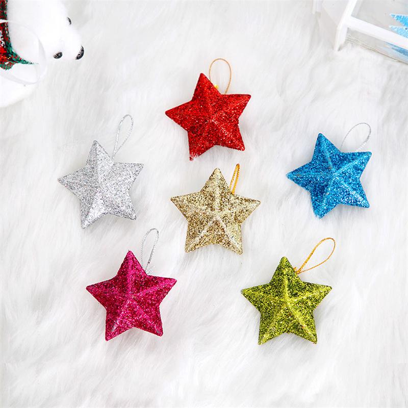 2026 New Christmas Decorations Colorful Five-pointed Star Pendant Christmas Tree Decoration Star Pendant