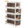 Rolling Utility Cart Multi Tier Large Capacity Easy to Install Multifunction Rolling Storage Organizer with Handle for