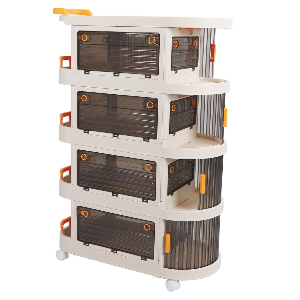 Rolling Utility Cart Multi Tier Large Capacity Easy to Install Multifunction Rolling Storage Organizer with Handle for