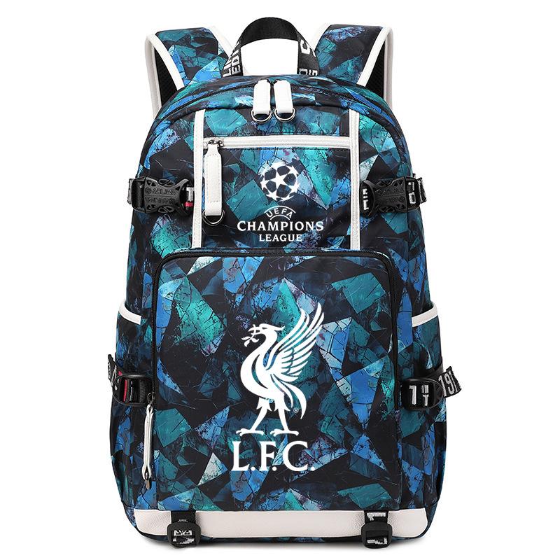 Football Printed Student Backpack Multifunctional Usb Interface Large Capacity Leisure Travel Backpack