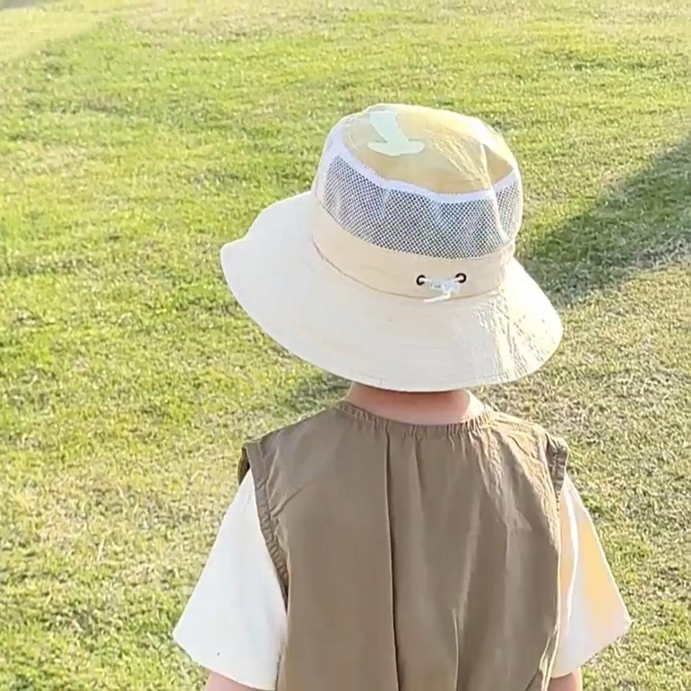 Breathable Kids Shawl Sun Hat Cotton Children Fishman Hat Cute Baby Sun Protection Hat  Boys