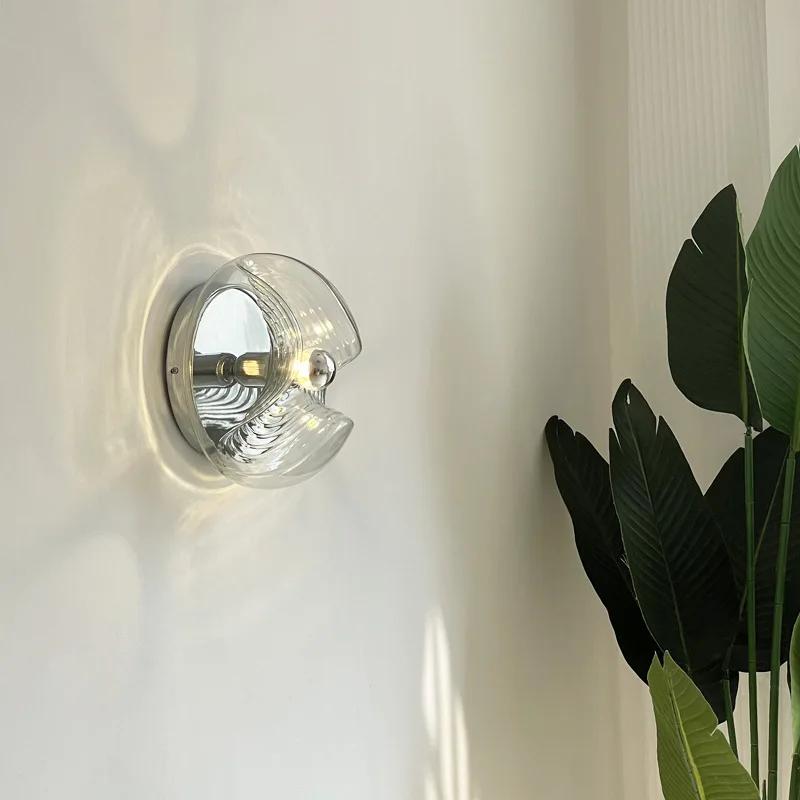 German Designer Stained Glass Restaurant Wall Light Nordic Minimalism Home Decoration Bedside Study Aisle Balcony LED Wall Lamp