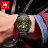 OLEVS Ceas de modă pentru bărbați Jantă roată butuc roată mașină sport Cadran rotativ 360° Ceasuri cu quartz Impermeabil Oțel inoxidabil Ceas de mână pentru bărbați