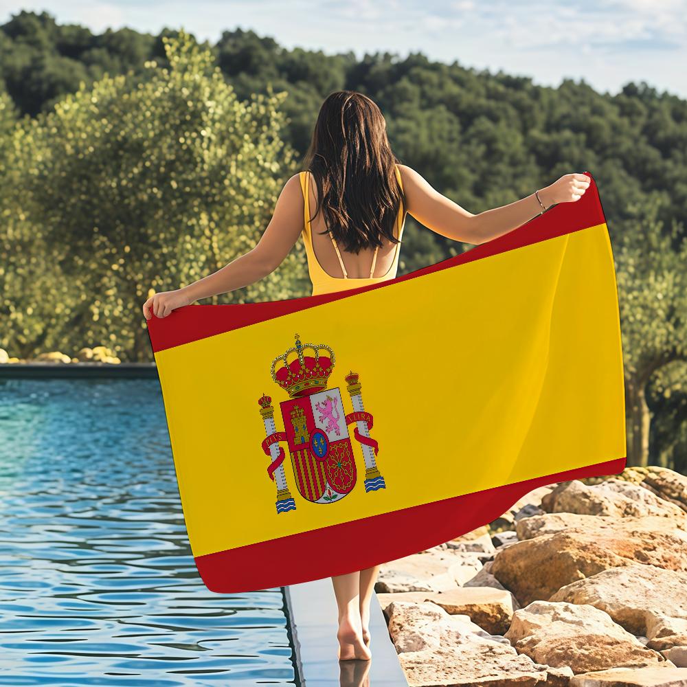 Nation Spain Towel Yoga Gym Yoga Gym Lightweight Portable for Swimming Beach Travel Sports Accessories Sandproof