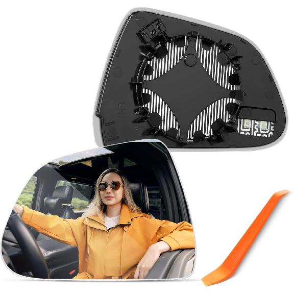 

Compatible with Tesla Model 3 Passenger Side Mirror 2017 2018 2019 2020 2021 2022 2023 - Right Side View Mirrors Replacement Glass with Backing Left
