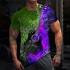 Rock Guitar Print Clothes Men Vintage Clothes Men's Summer Clothes Oversized T Shirt Men Short Sleeve Tee Guitar Graphic Tee Men