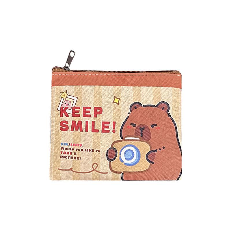Cute Capybara Coin Storage Bag Transparent Coin Purses Cartoon Lovely Wallet Clear Bags