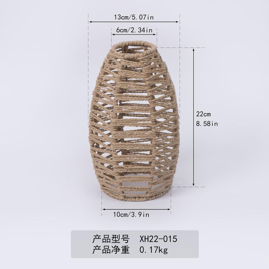 Papierseil-Kronleuchter Neuer chinesischer Imitation-Rattan-Lampenschirm B&B-Restaurant Hot-Pot-Shop Kreative DIY-Beleuchtung Web-Beleuchtung Dekoration