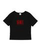 SEOUL APPAREL Lettering Logo Crop Short Sleeve T-Shirt (Black)