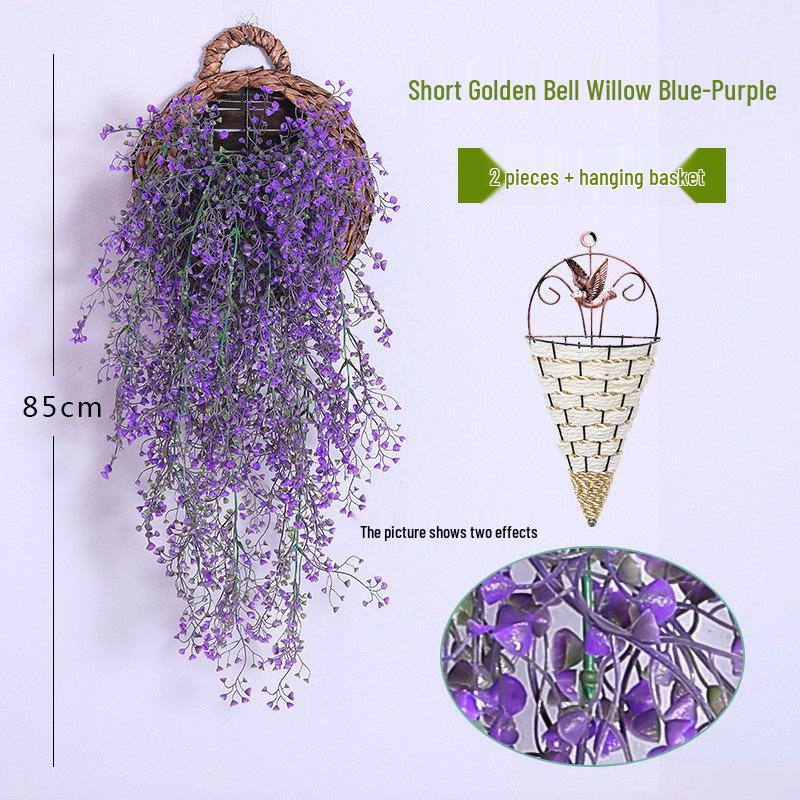 Wisteria Vine Artificial Silk Flower Wall Hanging for Indoor Decoration