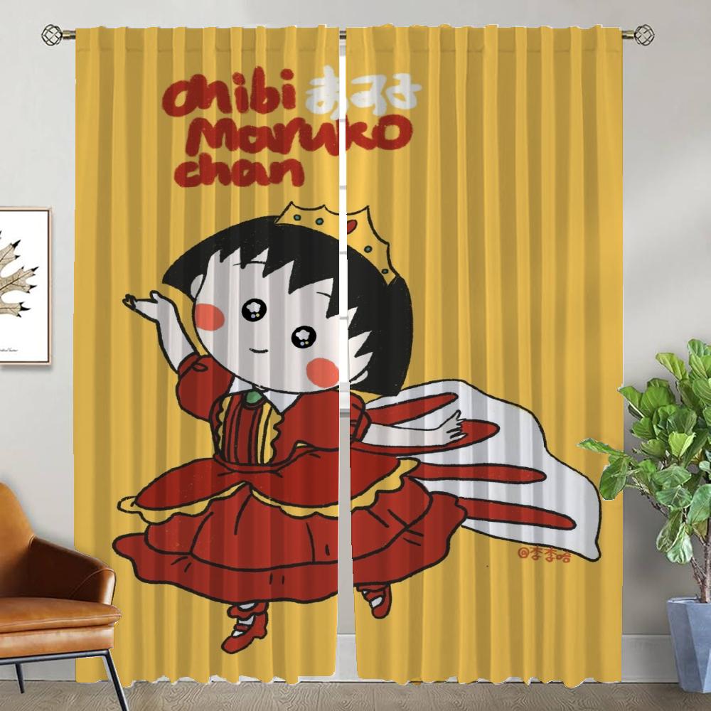 Chi-bi Maruko Moskitonetze für Kamera Halloween Dekoration Moderne Wohnzimmer Vorhänge 2 Stück Jalousien Fenstervorhang