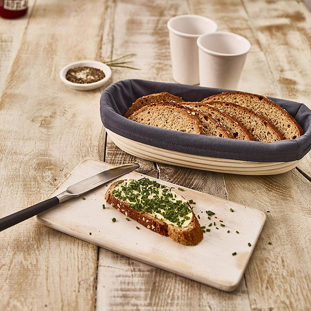 1 szt. Długie Koszyki Rattanowe do Ciasta Kuchennego Do Wyrastania Rattanowe Koszyki do Pieczenia Chleba Rattanowe Koszyki do Przechowywania Żywności1 szt.