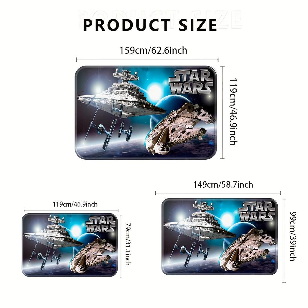 1pc Star Wars Non-Slip Welcome Doormat - 100% Polyester with Iconic Characters And Movie Artwork, Easy To Clean Hand Wash Sole