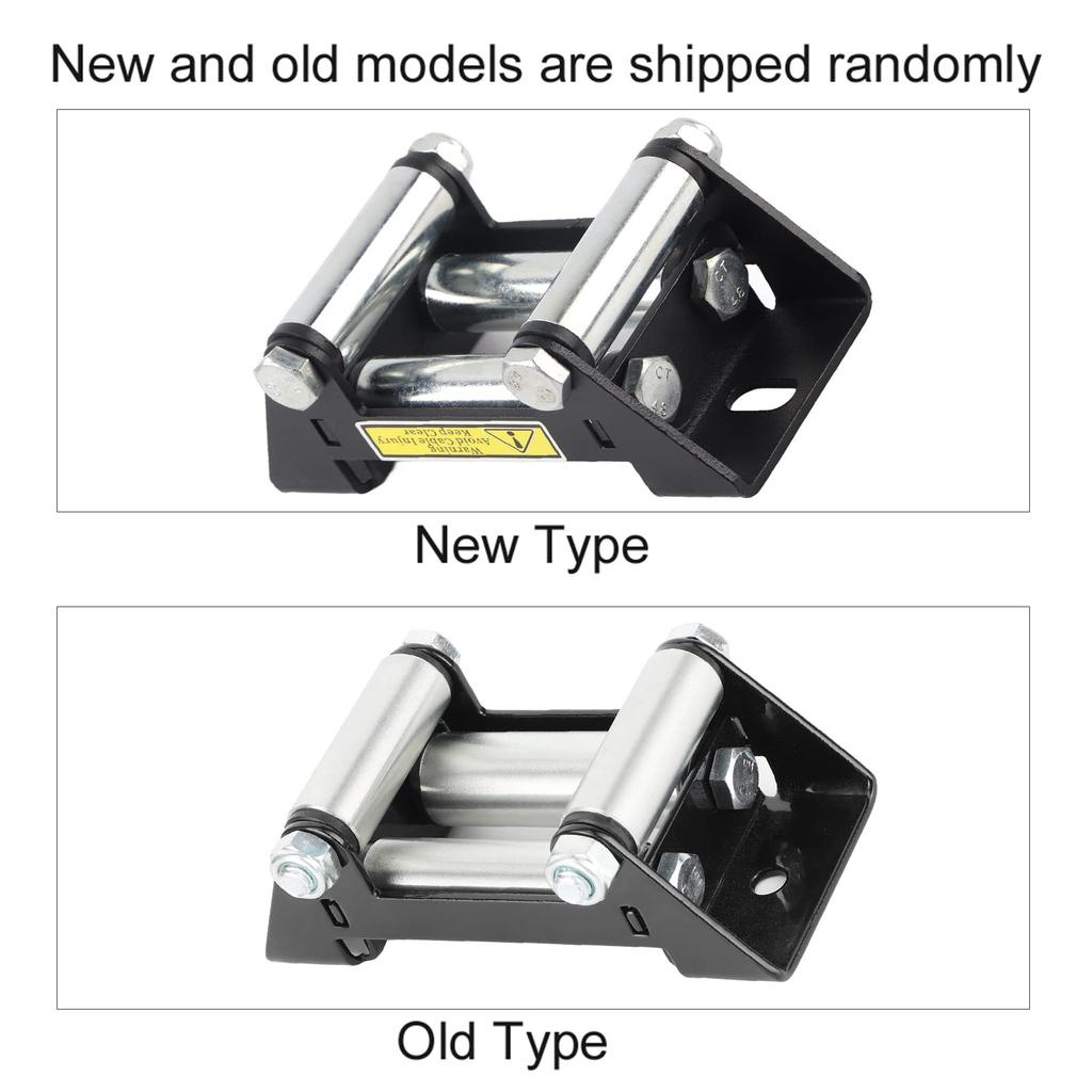 KIMISS Winch Roller Fairlead,Universal 125mm/5" Hole Diameter Side by Side Winch Cable Roller Fairlead Heavy Duty