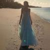 Mint Mambo Seaside Resort Atmosphere Beach Dress Design Sense Neck Dress Fairy Temperament Swing Skirt