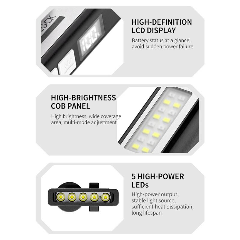 High Brightness LED Outdoor Lamp Features Type C Fast Charging Removable Battery and Multiple Light