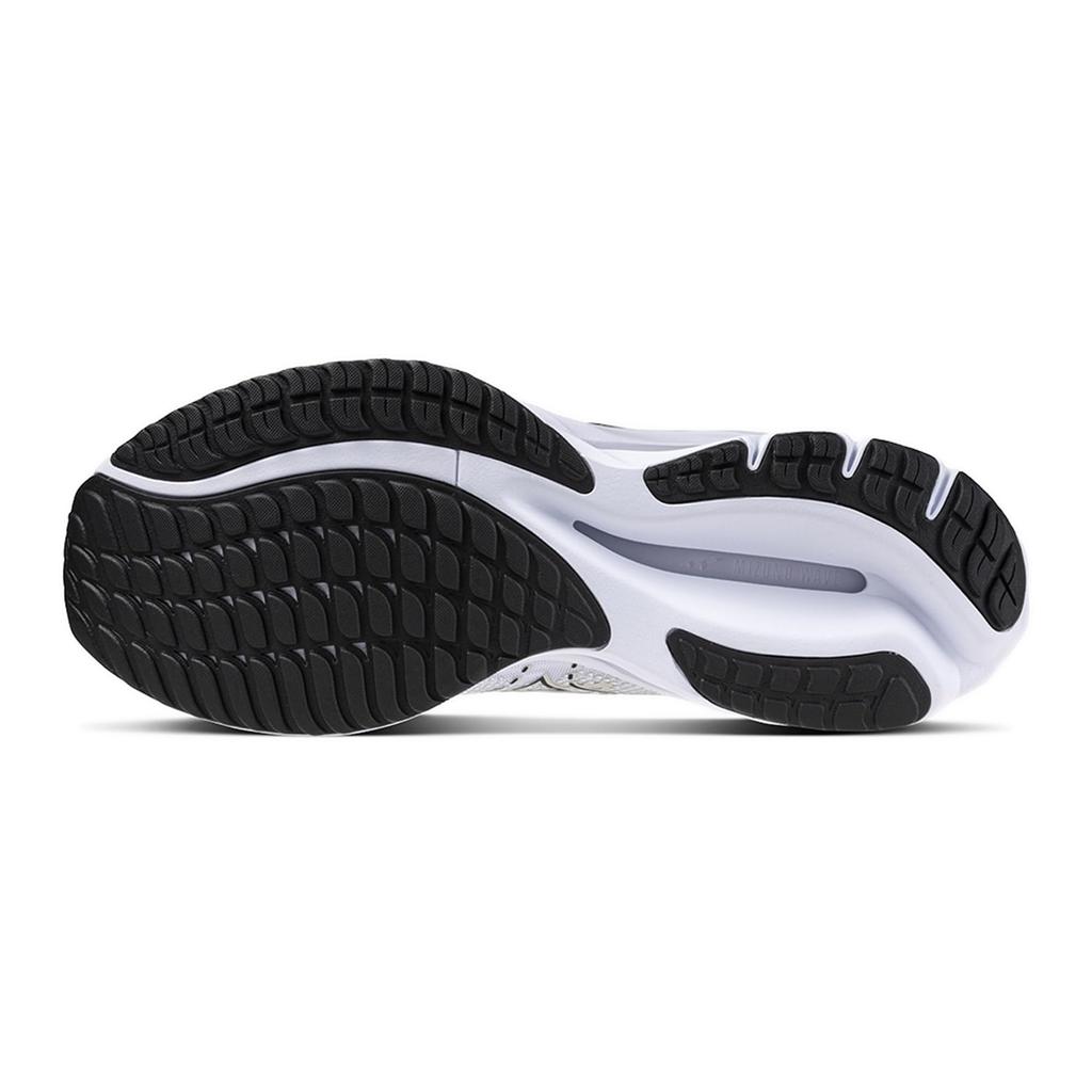 Mizuno Wave Rider 27 Running Thick White X Black X 4E Shoes, Jogging, Marathon, Training, Sports, Lightweight, Resilient, Sole, Men's, Gray, 28.5 Cm,