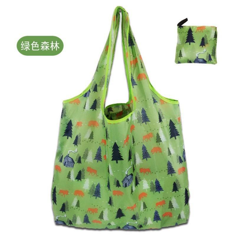 YiLi-Studio Opvouwbare boodschappentas voor dames, Lichtgewicht Waterdichte Herbruikbare Nylon Tote Bag, Draagbare Schoudertas voor Boodschappen