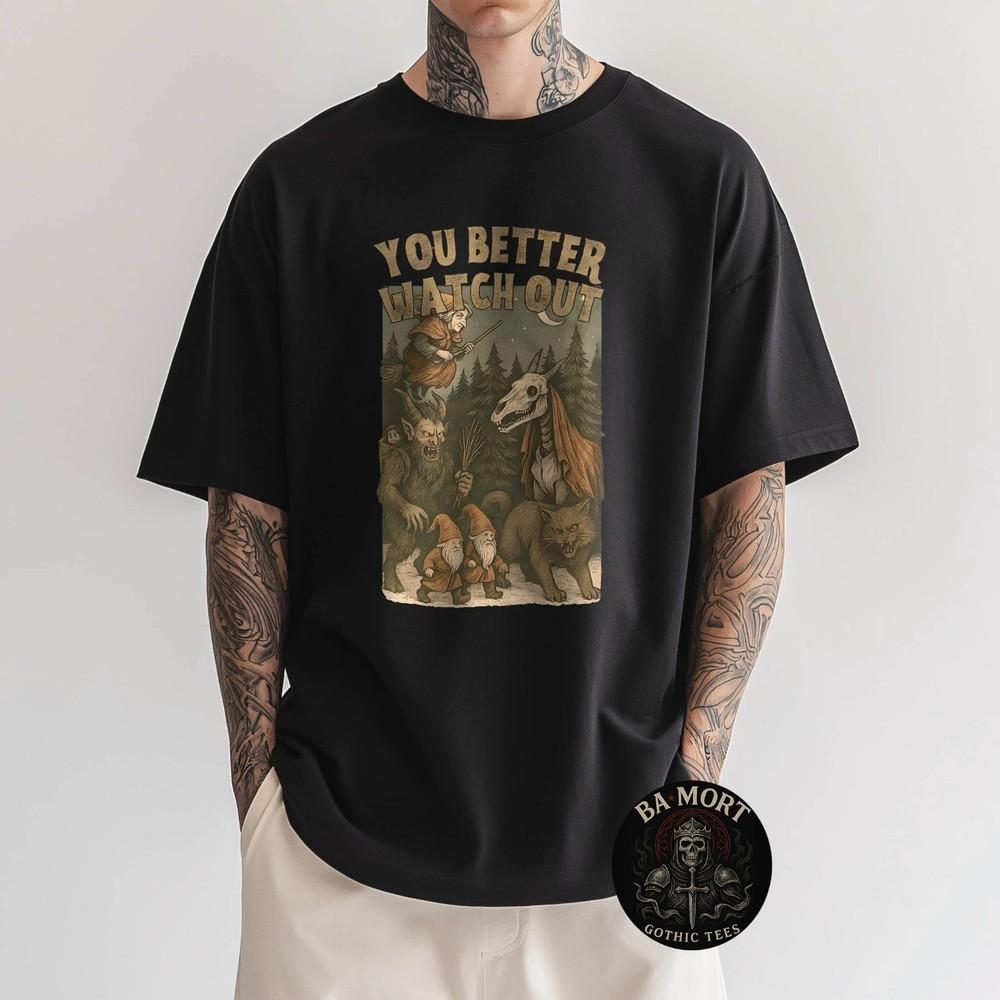 Krampus Dark Christmas Horror Vintage TShirt Unisex T-Shirt S