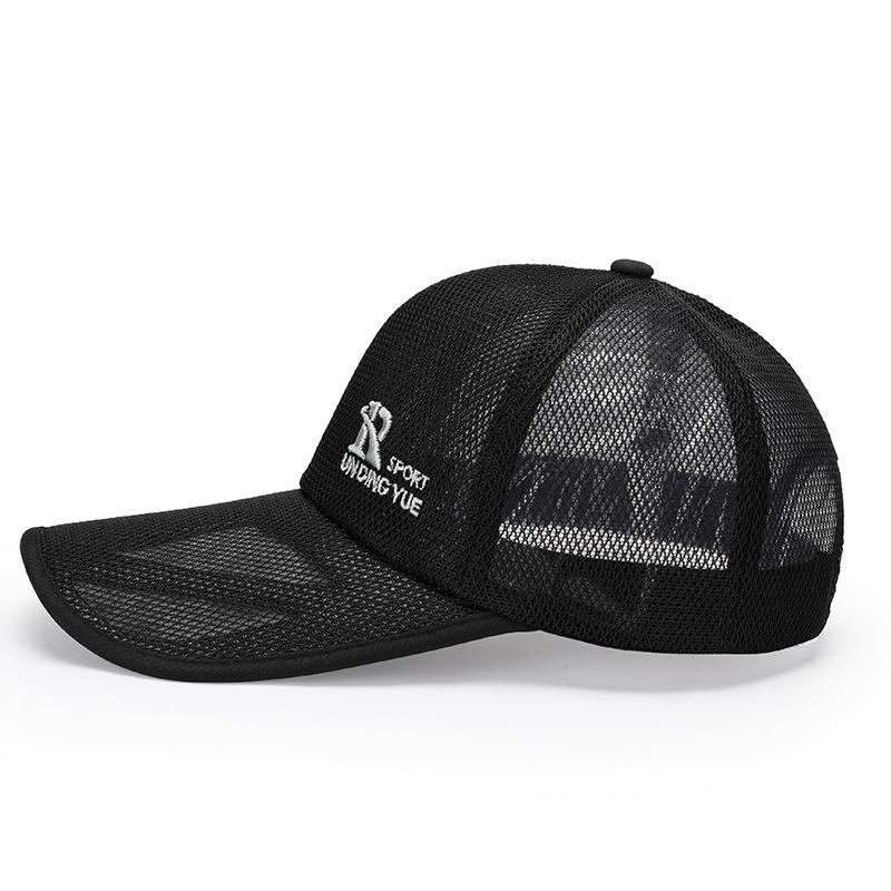 Breathable Hollow Baseball Cap Men's and Women's Trend Embroidery Design Outdoor Fishing Travel Hiking Cycling Sports Cool Hat