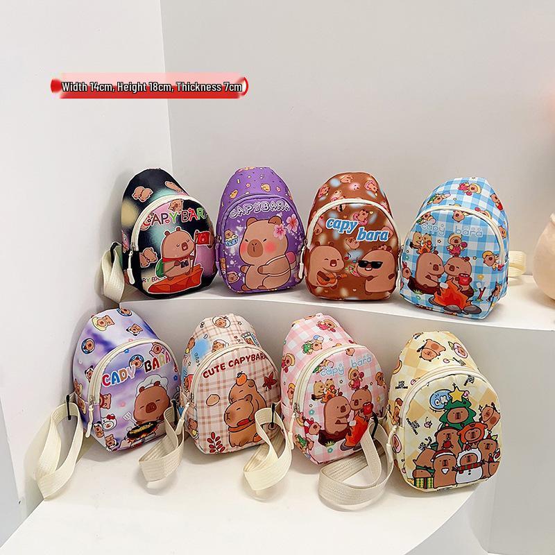 Kids' Capybara Chest Bag: Versatile Crossbody Coin Purse for Kindergarten Boys & Girls
