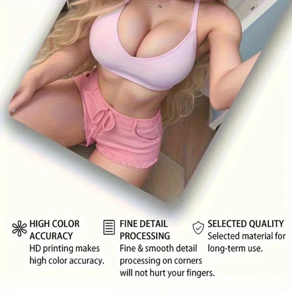 Vintage Pinup Girl Wandkunst Metallposter Rosa Dessous Retro Heimdekoration